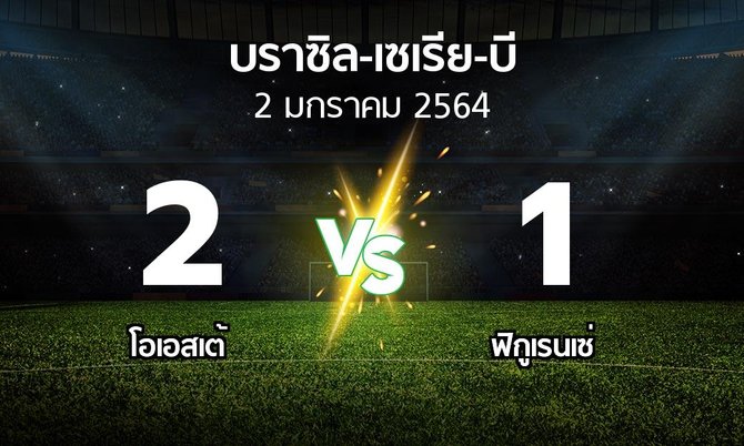 ผลบอล : โอเอสเต้ vs ฟิกูเรนเซ่ (บราซิล-เซเรีย-บี 2020-2021)