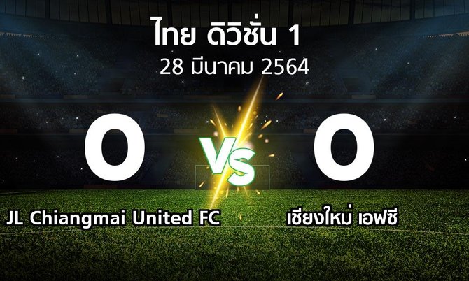 ผลบอล : JL Chiangmai United FC vs เชียงใหม่ เอฟซี (ดิวิชั่น 1 2020-2021)