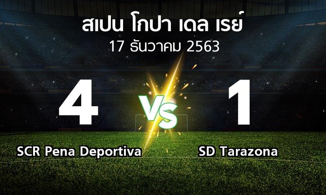 ผลบอล : SCR Pena Deportiva vs SD Tarazona (สเปน-โกปาเดลเรย์ 2020-2021)