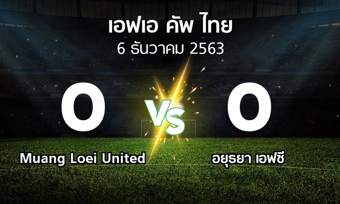 ผลบอล : Muang Loei United vs อยุธยา เอฟซี (ไทยเอฟเอคัพ 2020-2021)