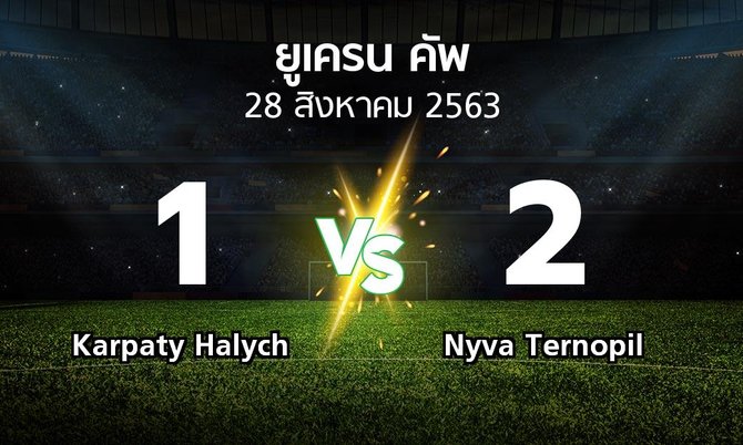 ผลบอล : Karpaty Halych vs Nyva Ternopil (ยูเครน-คัพ 2020-2021)