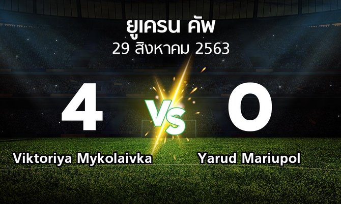 ผลบอล : Viktoriya Mykolaivka vs Yarud Mariupol (ยูเครน-คัพ 2020-2021)