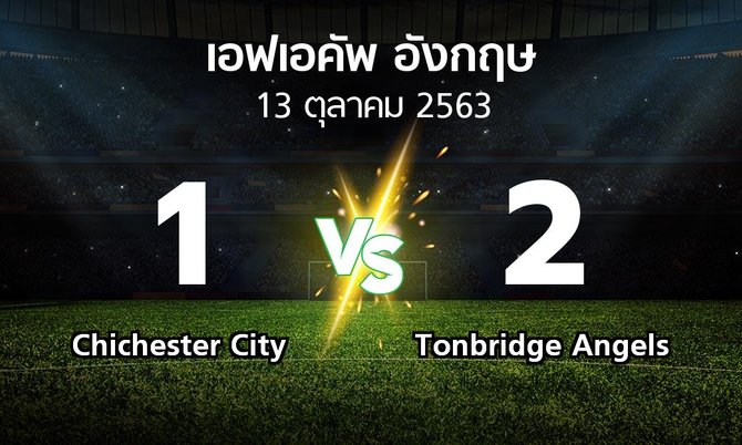 ผลบอล : Chichester City vs Tonbridge Angels (เอฟเอ คัพ 2020-2021)