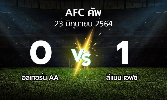 ผลบอล : อีสเทอร์น AA vs ลีแมน เอฟซี (เอเอฟซีคัพ 2021)