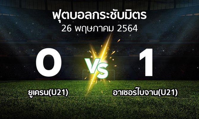 ผลบอล : ยูเครน(U21) vs อาเซอร์ไบจาน(U21) (ฟุตบอลกระชับมิตร)
