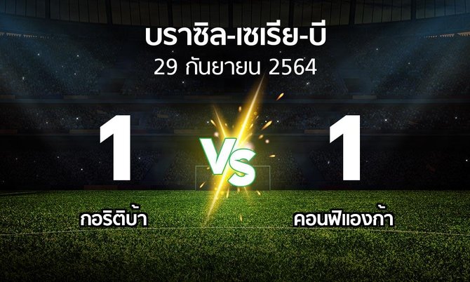 ผลบอล : กอริติบ้า vs คอนฟิแองก้า (บราซิล-เซเรีย-บี 2021)