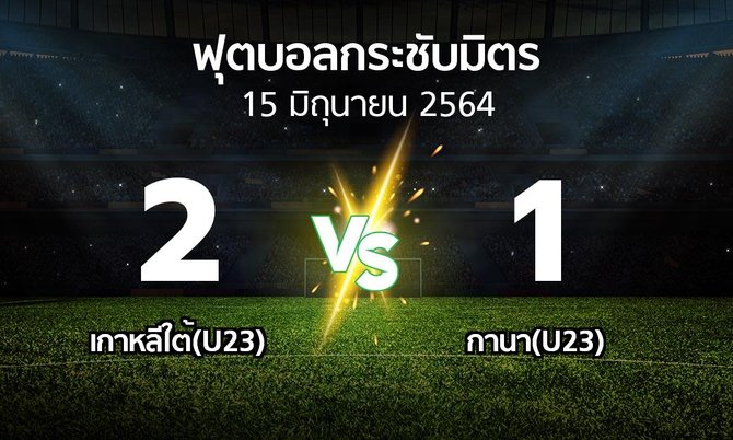 ผลบอล : เกาหลีใต้(U23) vs กานา(U23) (ฟุตบอลกระชับมิตร)