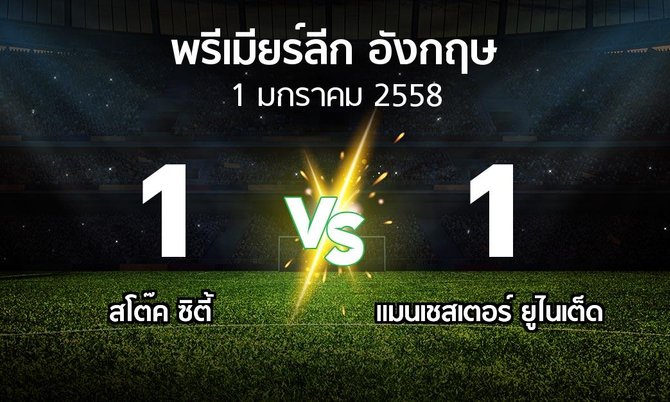 รายงานการแข่งขัน : สโต๊ค vs แมนฯยููฯ (Premier League 2014-2015)