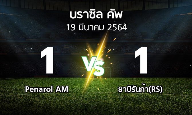 ผลบอล : Penarol AM vs ยาปิรันก้า(RS) (บราซิล-คัพ 2021)