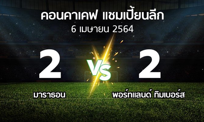 ผลบอล : มาราธอน vs พอร์ทแลนด์ ทิมเบอร์ส (คอนคาเคฟ-แชมเปี้ยนลีก 2021)
