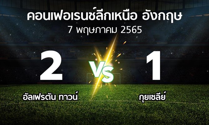 ผลบอล : อัลเฟรตัน ทาวน์ vs กุยเซลีย์ (คอนเฟอเรนช์ลีกเหนืออังกฤษ 2021-2022)