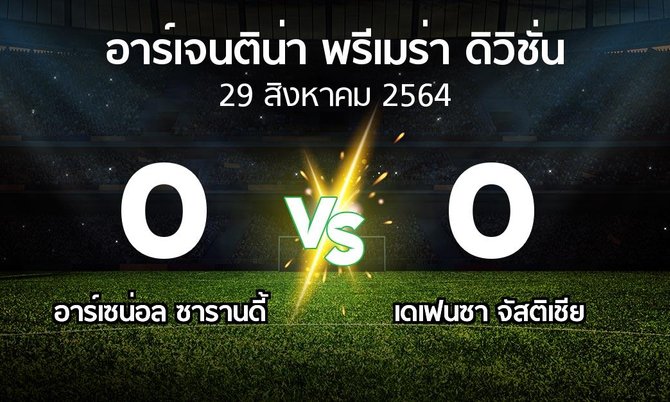 ผลบอล : อาร์เซน่อล ซารานดี้ vs เดเฟนซา จัสติเชีย (อาร์เจนติน่า-พรีเมร่า-ดิวิชั่น 2021)