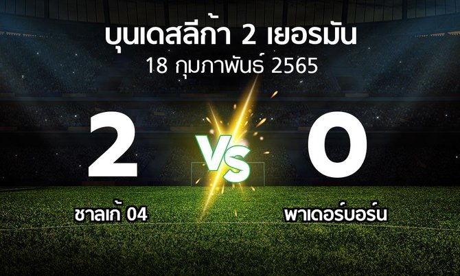 ผลบอล : ชาลเก้ 04 vs พาเดอร์บอร์น (บุนเดสลีก้า-2-เยอรมัน 2021-2022)