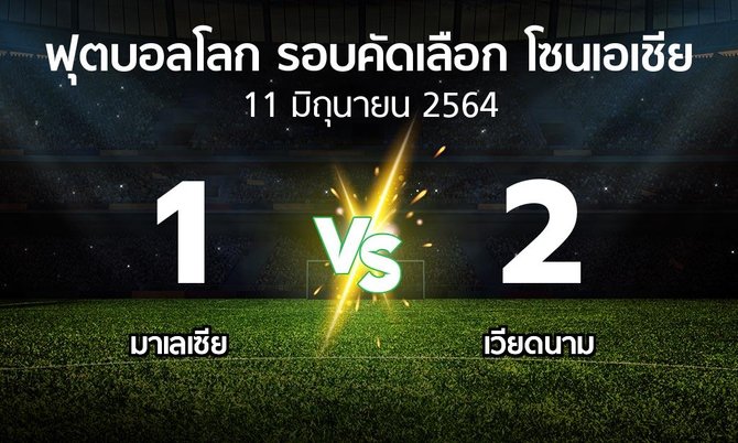 ผลบอล : มาเลเซีย vs เวียดนาม (ฟุตบอลโลก-รอบคัดเลือก-โซนเอเชีย 2019-2022)