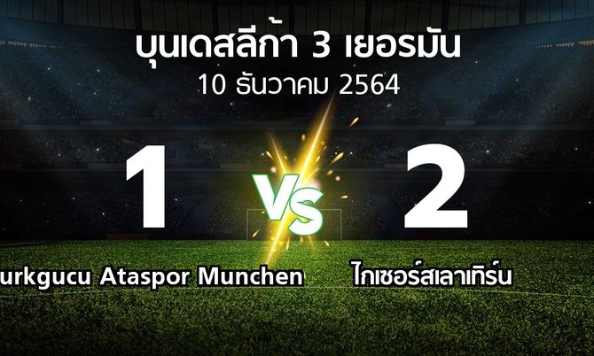 ผลบอล : Turkgucu Ataspor Munchen vs ไกเซอร์สเลาเทิร์น (บุนเดสลีก้า-3-เยอรมัน 2021-2022)