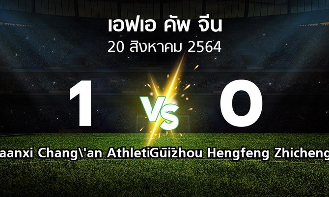 ผลบอล : Shaanxi Chang\'an Athletic FC vs Guizhou Hengfeng Zhicheng (เอฟเอ-คัพ-จีน 2021-2022)
