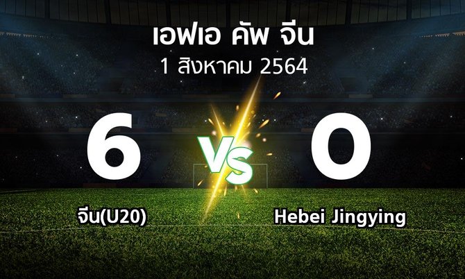 ผลบอล : จีน(U20) vs Hebei Jingying (เอฟเอ-คัพ-จีน 2021-2022)