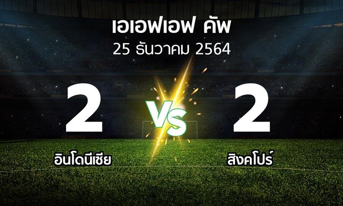 ผลบอล : อินโดนีเซีย vs สิงคโปร์ (เอเอฟเอฟคัพ 2021)