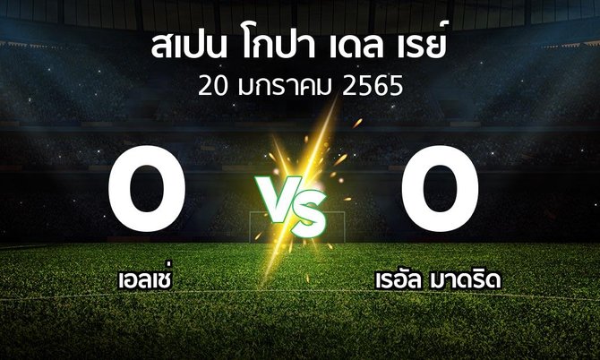 ผลบอล : เอลเช่ vs เรอัล มาดริด (สเปน-โกปาเดลเรย์ 2021-2022)