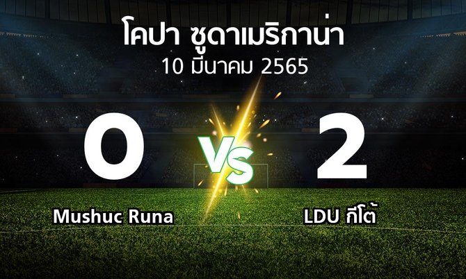 ผลบอล : Mushuc Runa vs LDU กีโต้ (โคปา-ซูดาเมริกาน่า 2022)