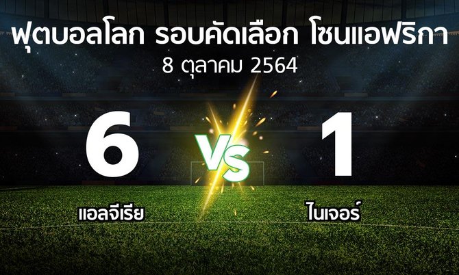 ผลบอล : แอลจีเรีย vs ไนเจอร์ (ฟุตบอลโลก-รอบคัดเลือก-โซนแอฟริกา 2019-2021)