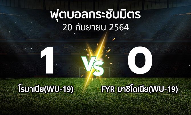 ผลบอล : โรมาเนีย(WU-19) vs FYR มาซิโดเนีย(WU-19) (ฟุตบอลกระชับมิตร)