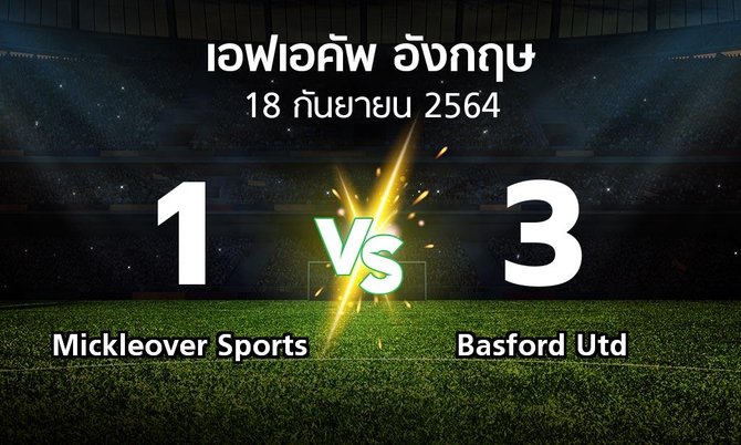 ผลบอล : Mickleover Sports vs Basford Utd (เอฟเอ คัพ 2021-2022)