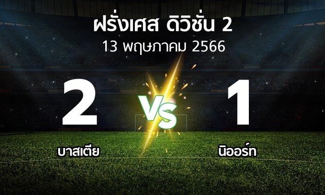 ผลบอล : บาสเตีย vs นิออร์ท (ฝรั่งเศส-ดิวิชั่น-2 2022-2023)