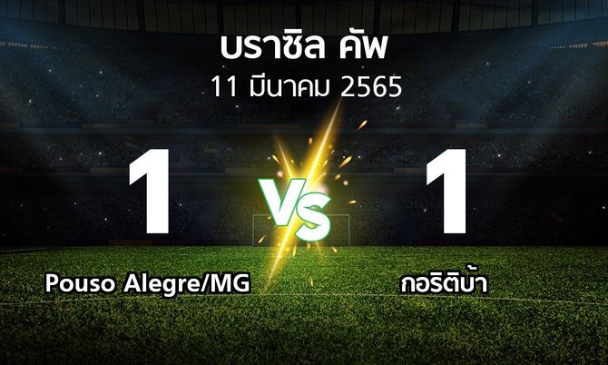ผลบอล : Pouso Alegre/MG vs กอริติบ้า (บราซิล-คัพ 2022)