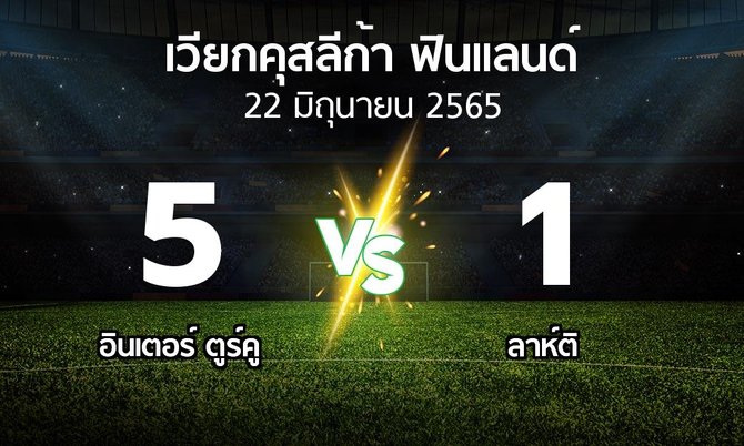 ผลบอล : อินเตอร์ ตูร์คู vs ลาห์ติ (เวียกคุสลีก้า-ฟินแลนด์ 2022)