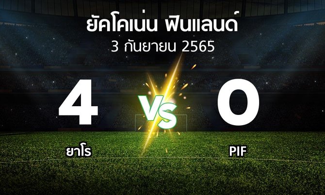 ผลบอล : ยาโร vs PIF (ยัคโคเน่น-ฟินแลนด์ 2022)