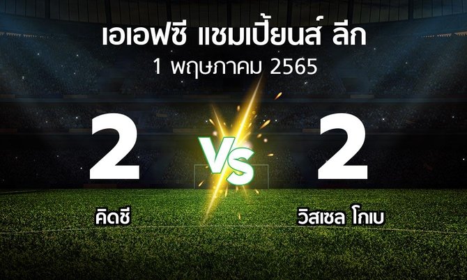 ผลบอล : คิดชี vs วิสเซล โกเบ (เอเอฟซีแชมเปี้ยนส์ลีก 2022)