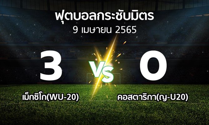 ผลบอล : เม็กซิโก(WU-20) vs คอสตาริกา(ญ-U20) (ฟุตบอลกระชับมิตร)