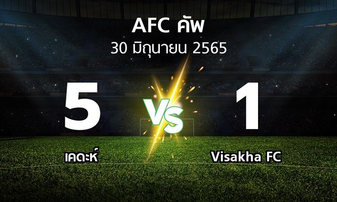 ผลบอล : เคดะห์ vs Visakha FC (เอเอฟซีคัพ 2022)