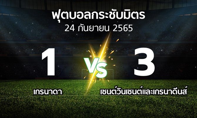ผลบอล : เกรนาดา vs เซนต์วินเซนต์และเกรนาดีนส์ (ฟุตบอลกระชับมิตร)