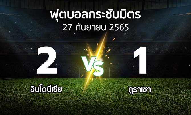 ผลบอล : อินโดนีเซีย vs คูราเซา (ฟุตบอลกระชับมิตร)