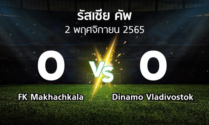 ผลบอล : FK Makhachkala vs Dinamo Vladivostok (รัสเซีย-คัพ 2022-2023)
