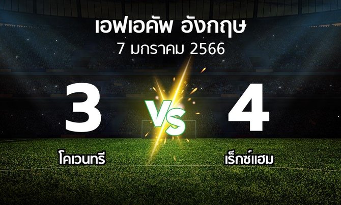 ผลบอล : โคเวนทรี vs เร็กซ์แฮม (เอฟเอ คัพ 2022-2023)