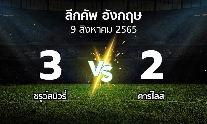 ผลบอล : ชรูว์สบิวรี่ vs คาร์ไลส์ (ลีกคัพ 2022-2023)