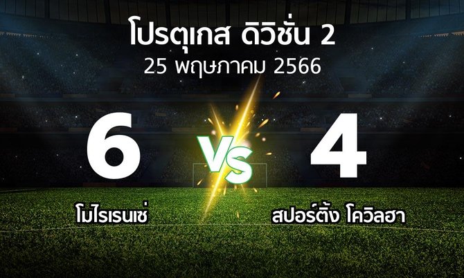 ผลบอล : โมไรเรนเซ่ vs สปอร์ติ้ง โควิลฮา (โปรตุเกส-ดิวิชั่น-2 2022-2023)