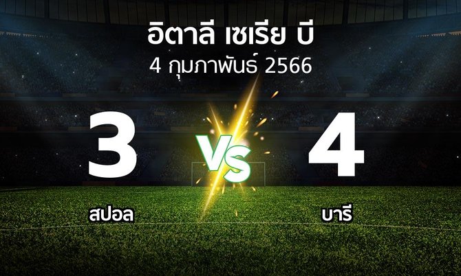 ผลบอล : สปอล vs บารี (อิตาลี-เซเรีย-บี 2022-2023)