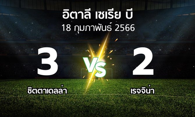 ผลบอล : ชิตตาเดลล่า vs เรจจิน่า (อิตาลี-เซเรีย-บี 2022-2023)