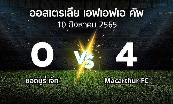 ผลบอล : มอดบูรี่ เจ็ท vs Macarthur FC (ออสเตรเลีย-เอฟเอฟเอ-คัพ 2022)