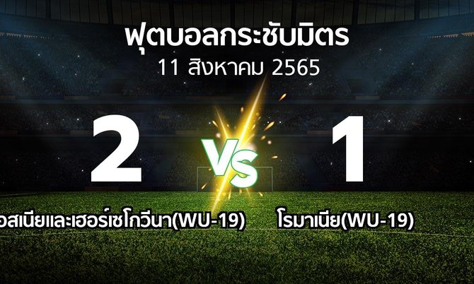 ผลบอล : บอสเนียและเฮอร์เซโกวีนา(WU-19) vs โรมาเนีย(WU-19) (ฟุตบอลกระชับมิตร)