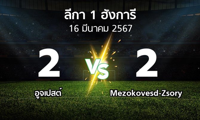 ผลบอล : อูจเปสต์ vs Mezokovesd-Zsory (ลีกา-1-ฮังการี 2023-2024)