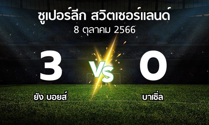 ผลบอล : ยัง บอยส์ vs บาเซิ่ล (ซูเปอร์ลีก-สวิตเซอร์แลนด์ 2023-2024)