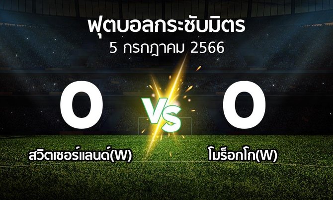 โปรแกรมบอล : สวิตเซอร์แลนด์(W) vs โมร็อกโก(W) (ฟุตบอลกระชับมิตร)