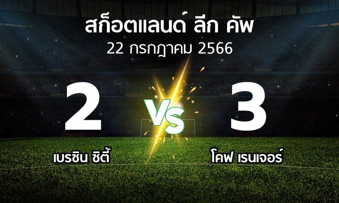 ผลบอล : เบรซิน ซิตี้ vs โคฟ เรนเจอร์ (สก็อตแลนด์-ลีก-คัพ 2023-2024)