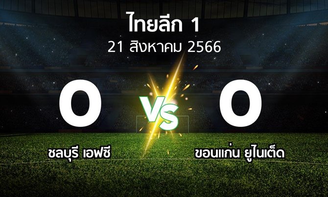 ผลบอล : ชลบุรี เอฟซี vs ขอนแก่น ยูไนเต็ด (ไทยลีก 1 2023-2024)