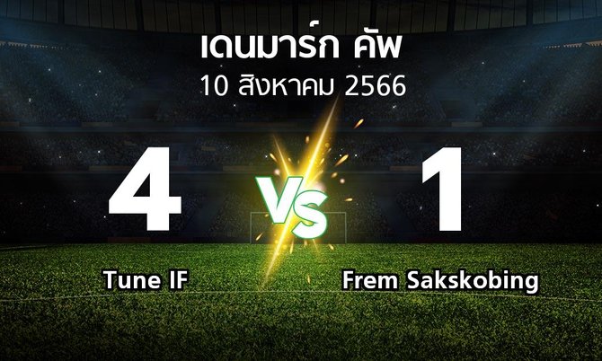 ผลบอล : Tune IF vs Frem Sakskobing (เดนมาร์ก-คัพ 2023-2024)
